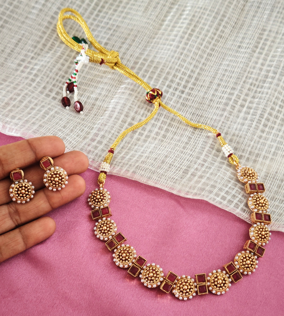 PINK KHYATEE JEWELLERY SET