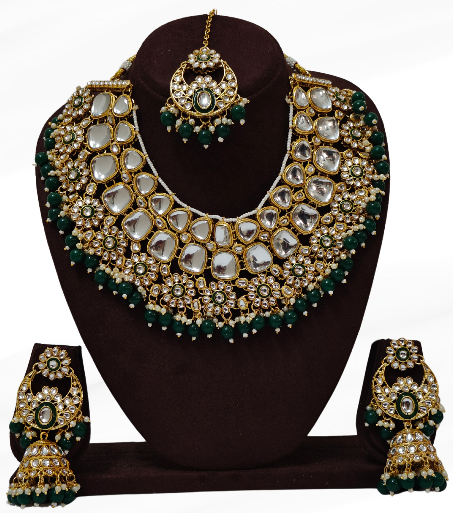 GREEN SHREENI JEWELLERY SET