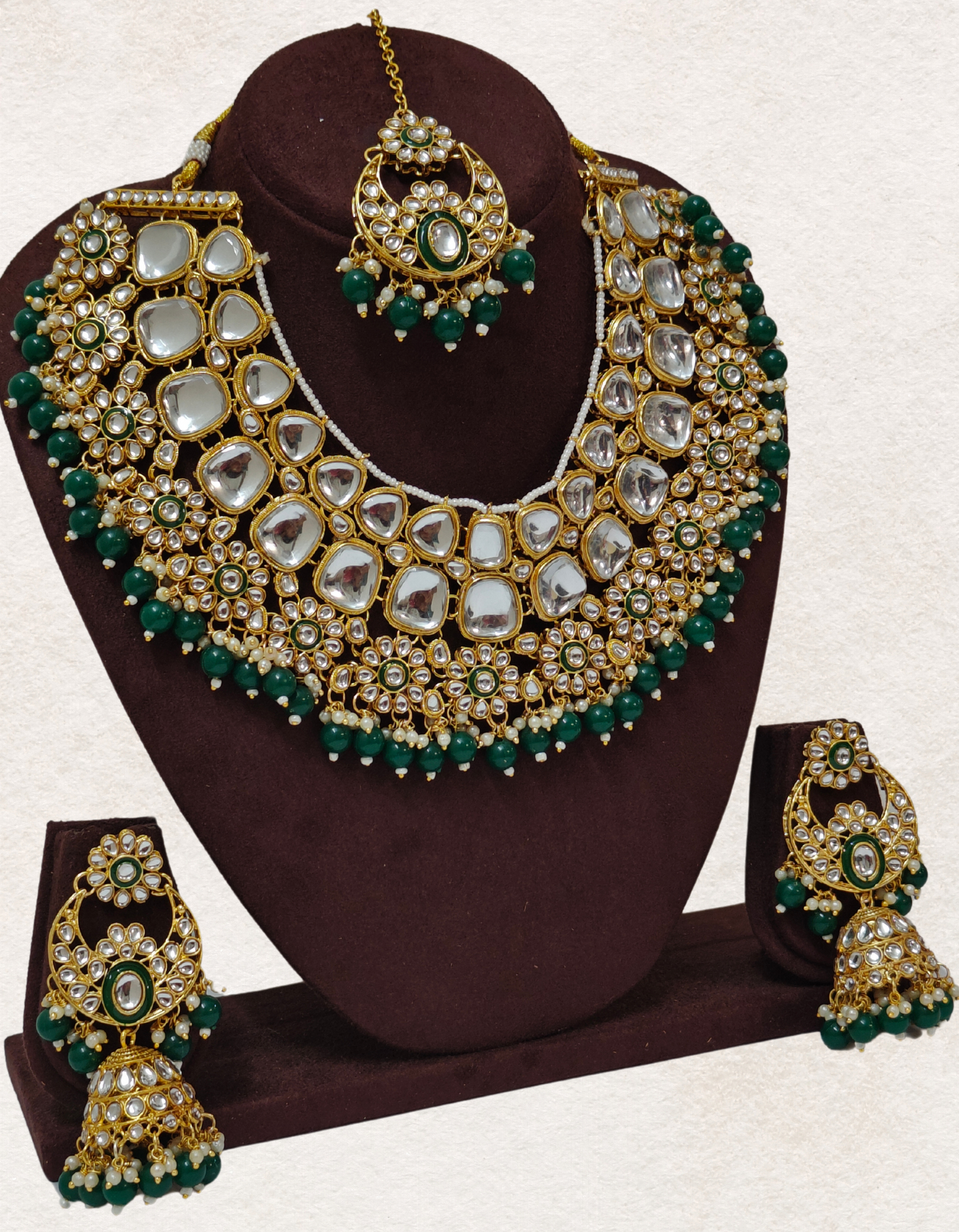 GREEN SHREENI JEWELLERY SET