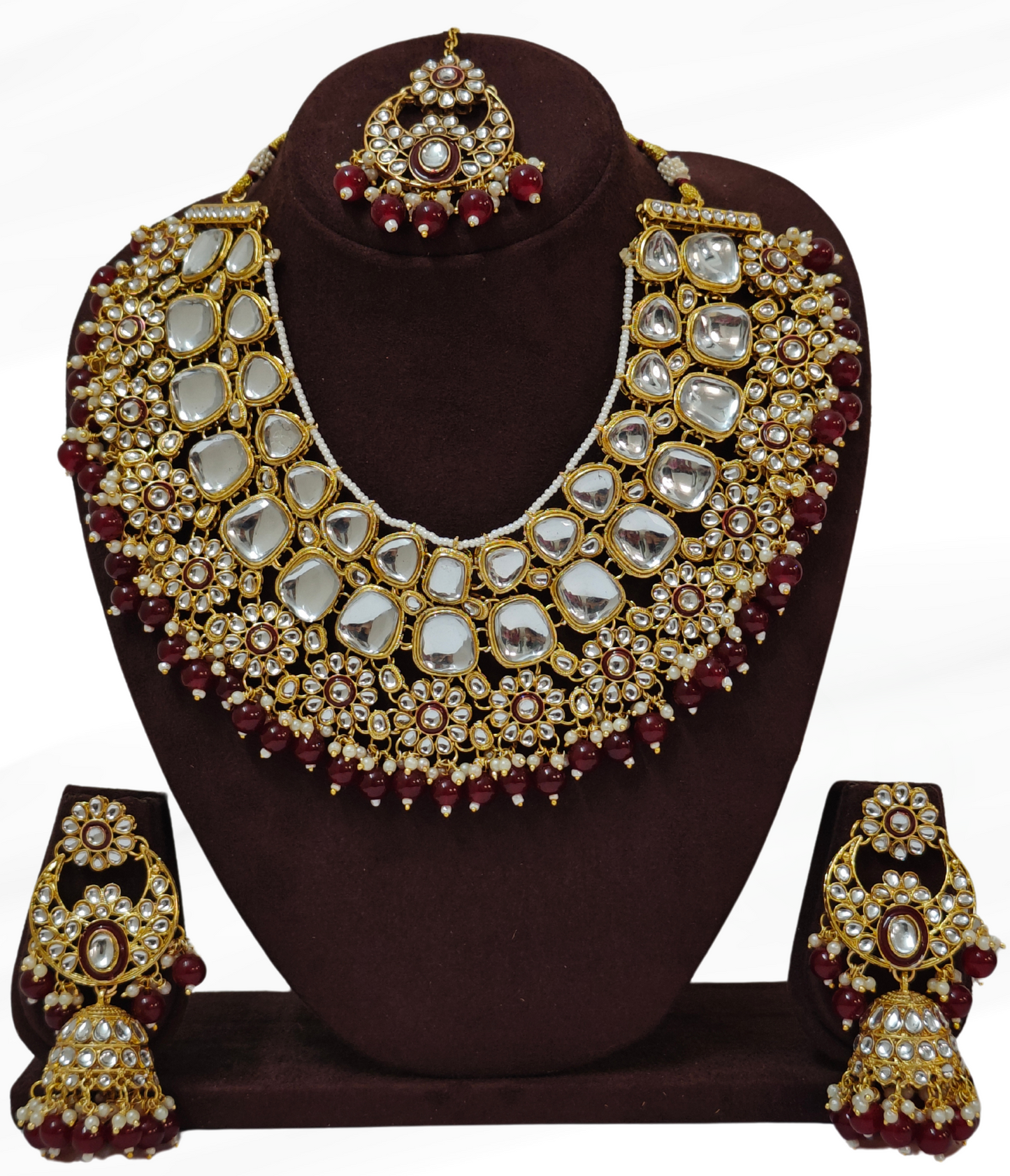 MAROON SHREENI JEWELLERY SET