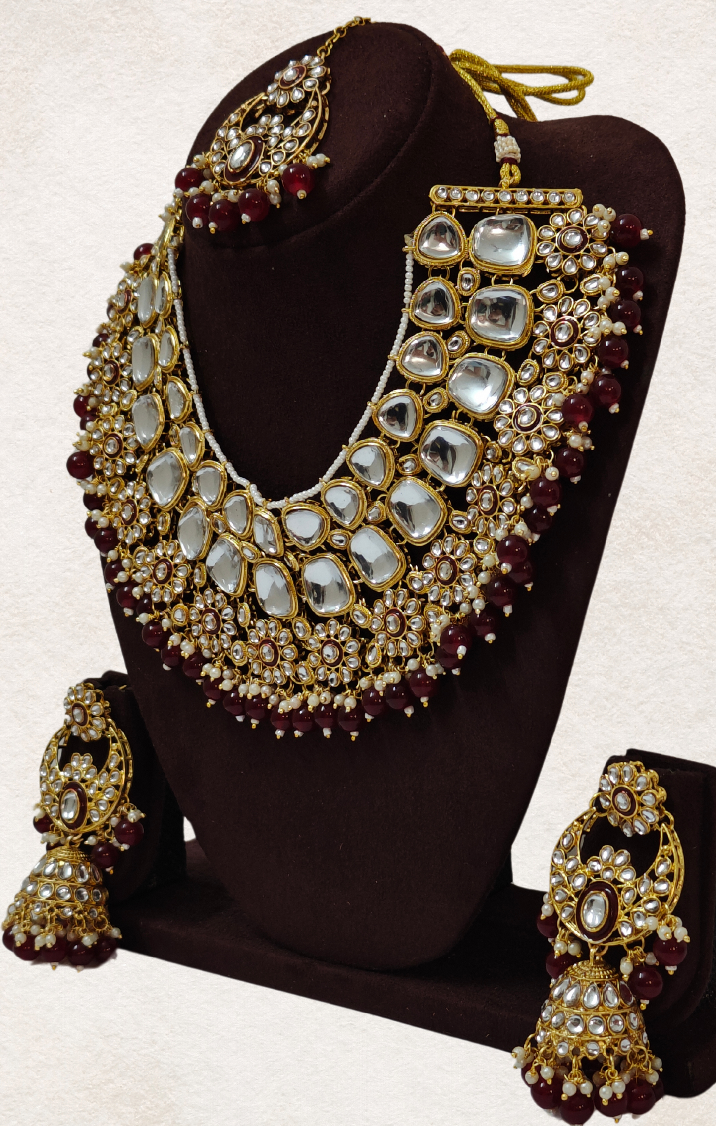 MAROON SHREENI JEWELLERY SET