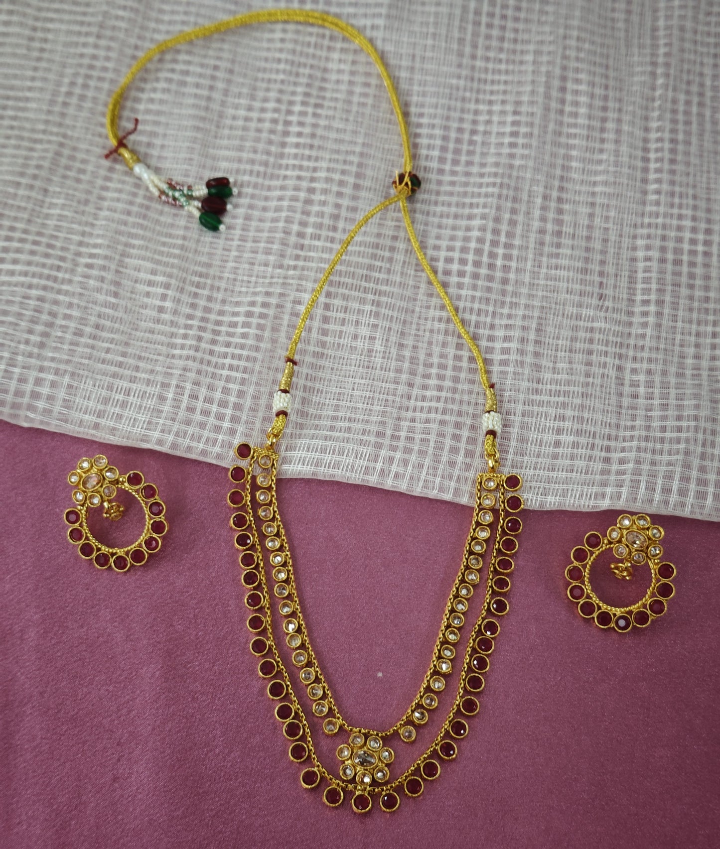 MAROON DHRITI JEWELLERY SET