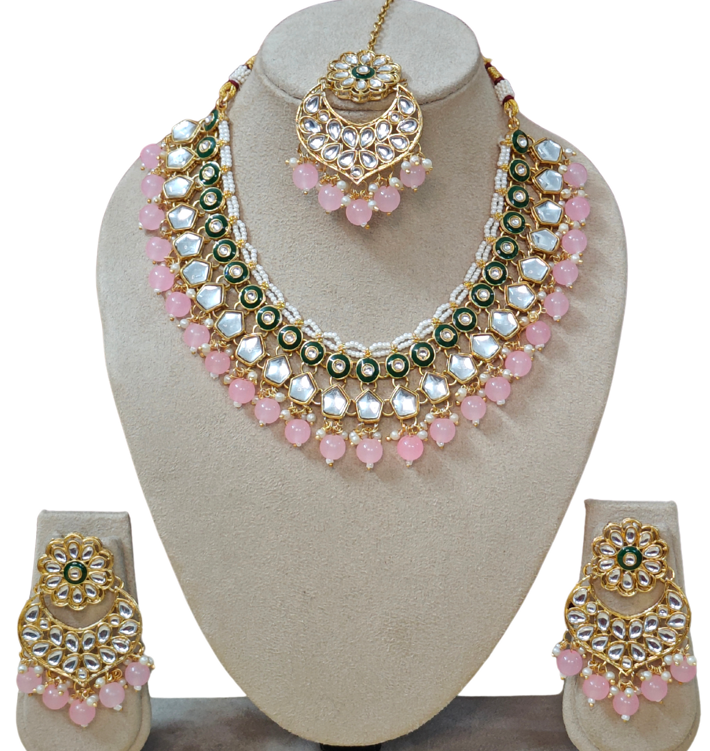 PINK ISHANVI JEWELLERY SET