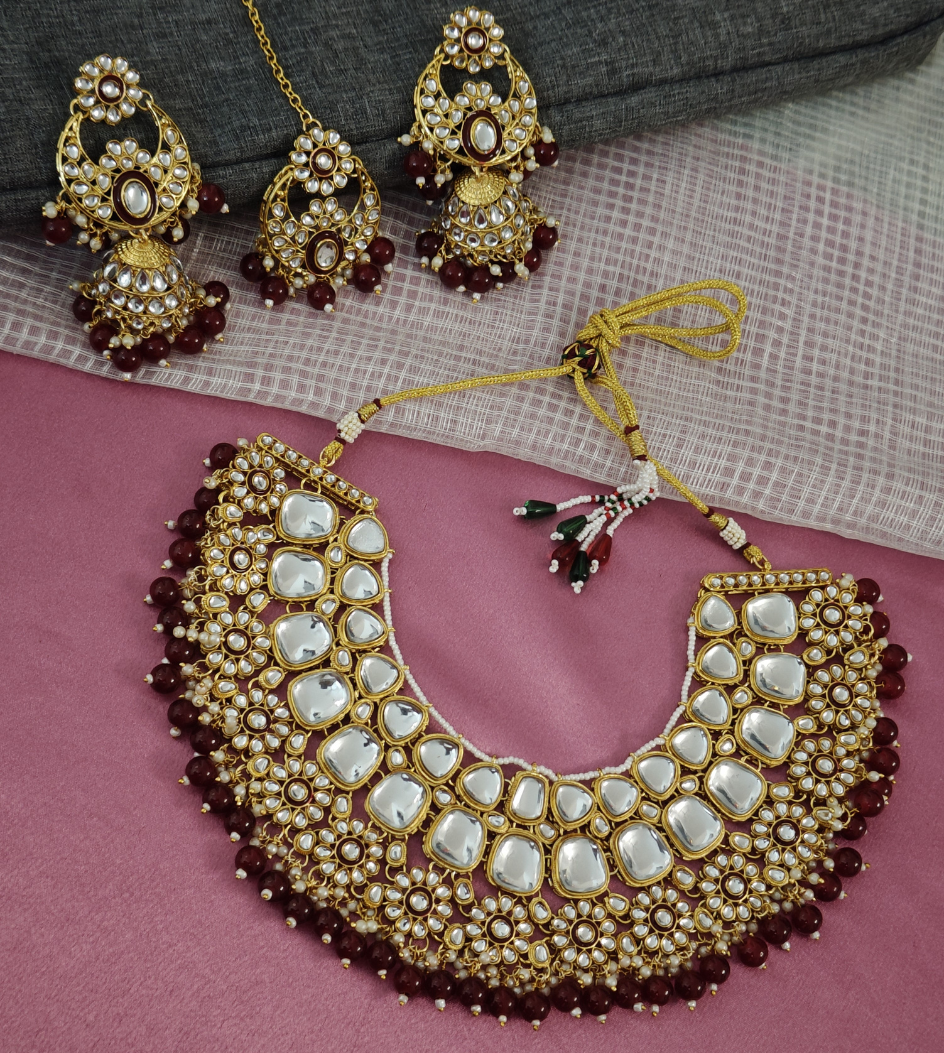 MAROON SHREENI JEWELLERY SET