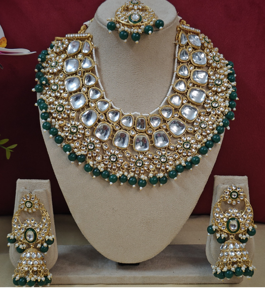 GREEN SHREENI JEWELLERY SET