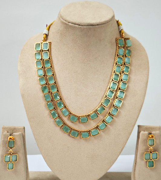 MINT SHRIYA TWO LAYER JEWELLERY SET