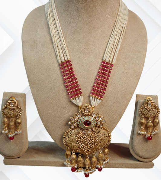 RUBY PINK ZOYA JEWELLERY SET