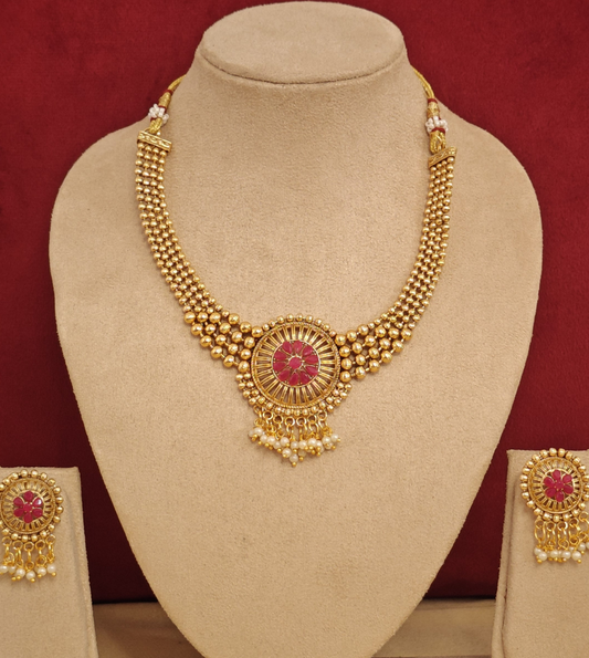 GOLDEN BEENA JEWELLERY SET