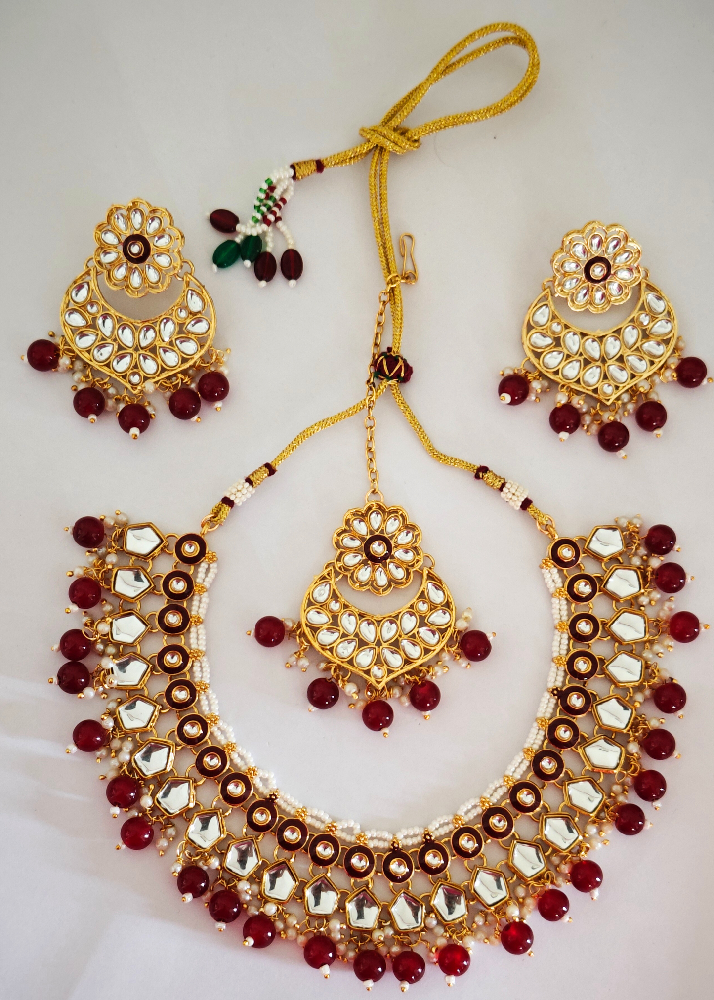 RUBY PINK ISHANVI JEWELLERY SET