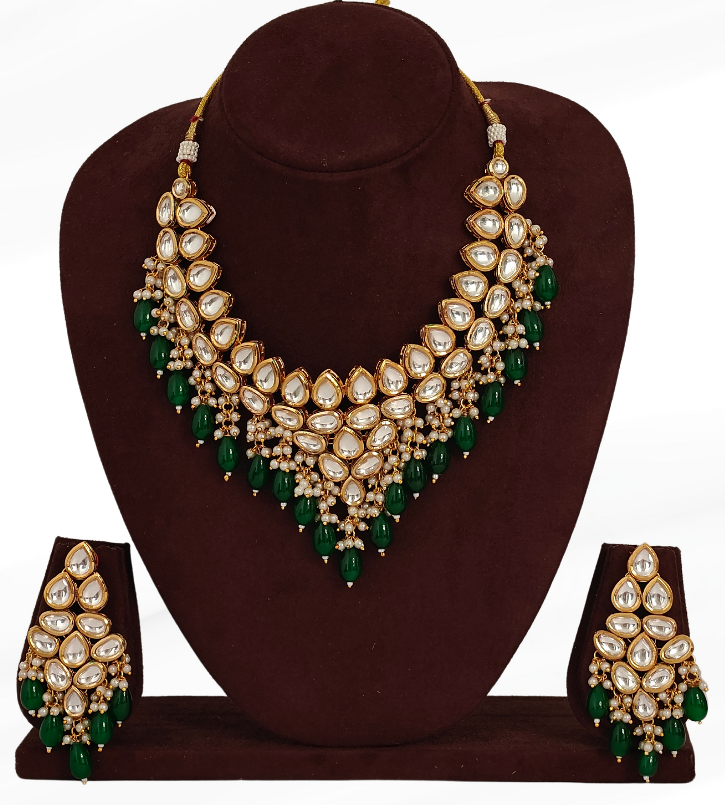 GREEN KSHIRSA KUNDAN JEWELLERY SET