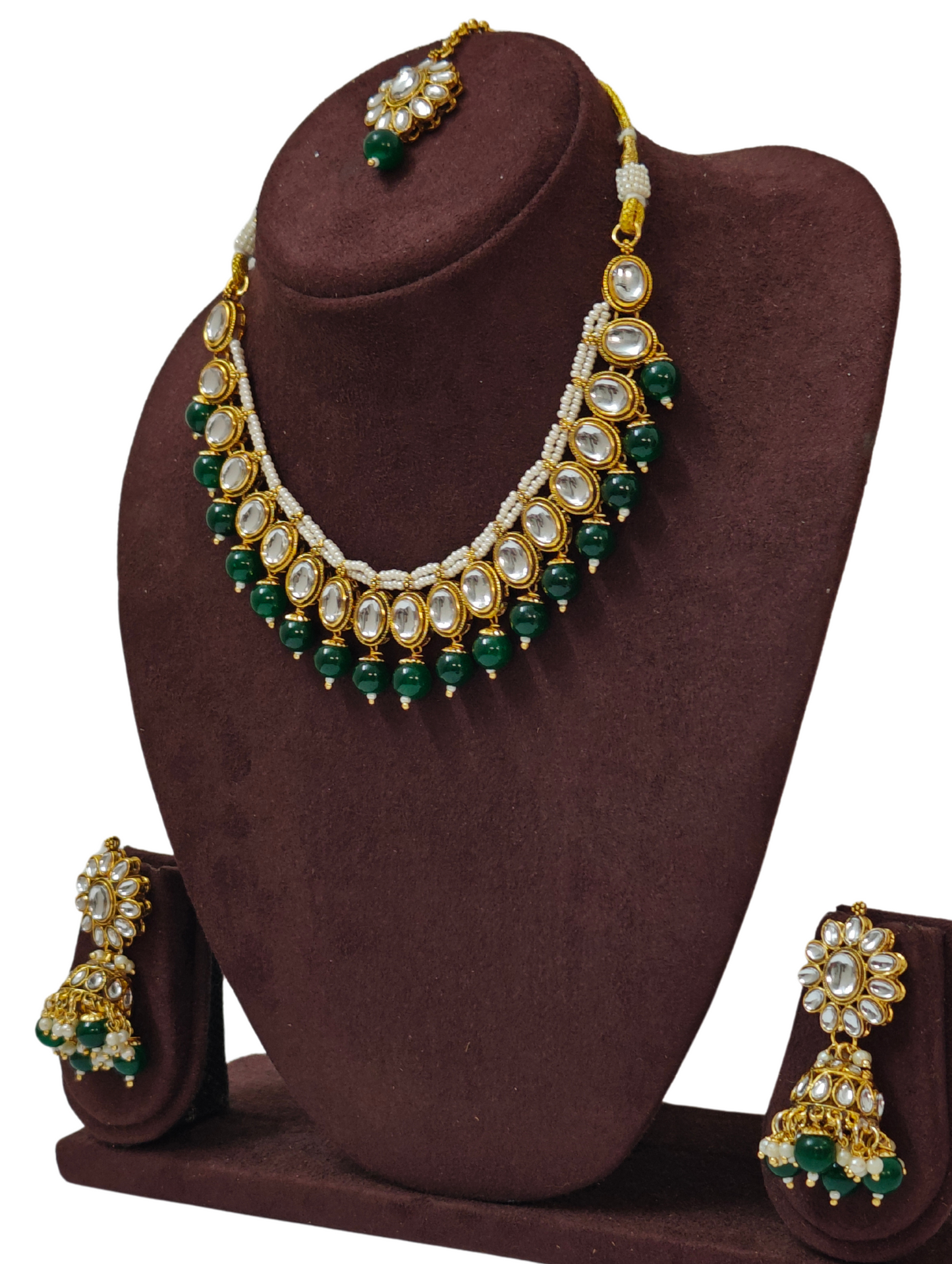 GREEN ALPANA JEWELLERY SET