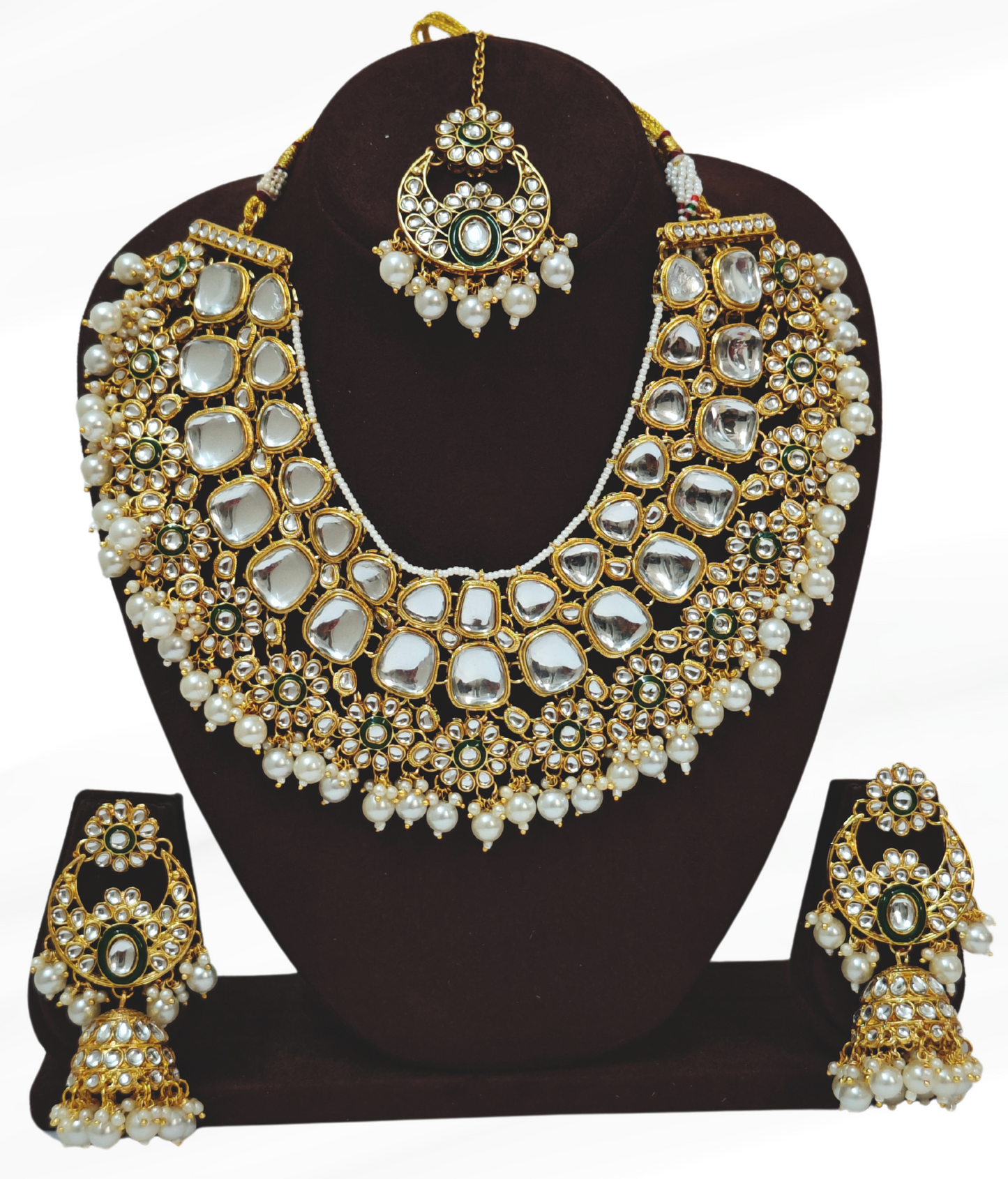 WHITE SHREENI JEWELLERY SET