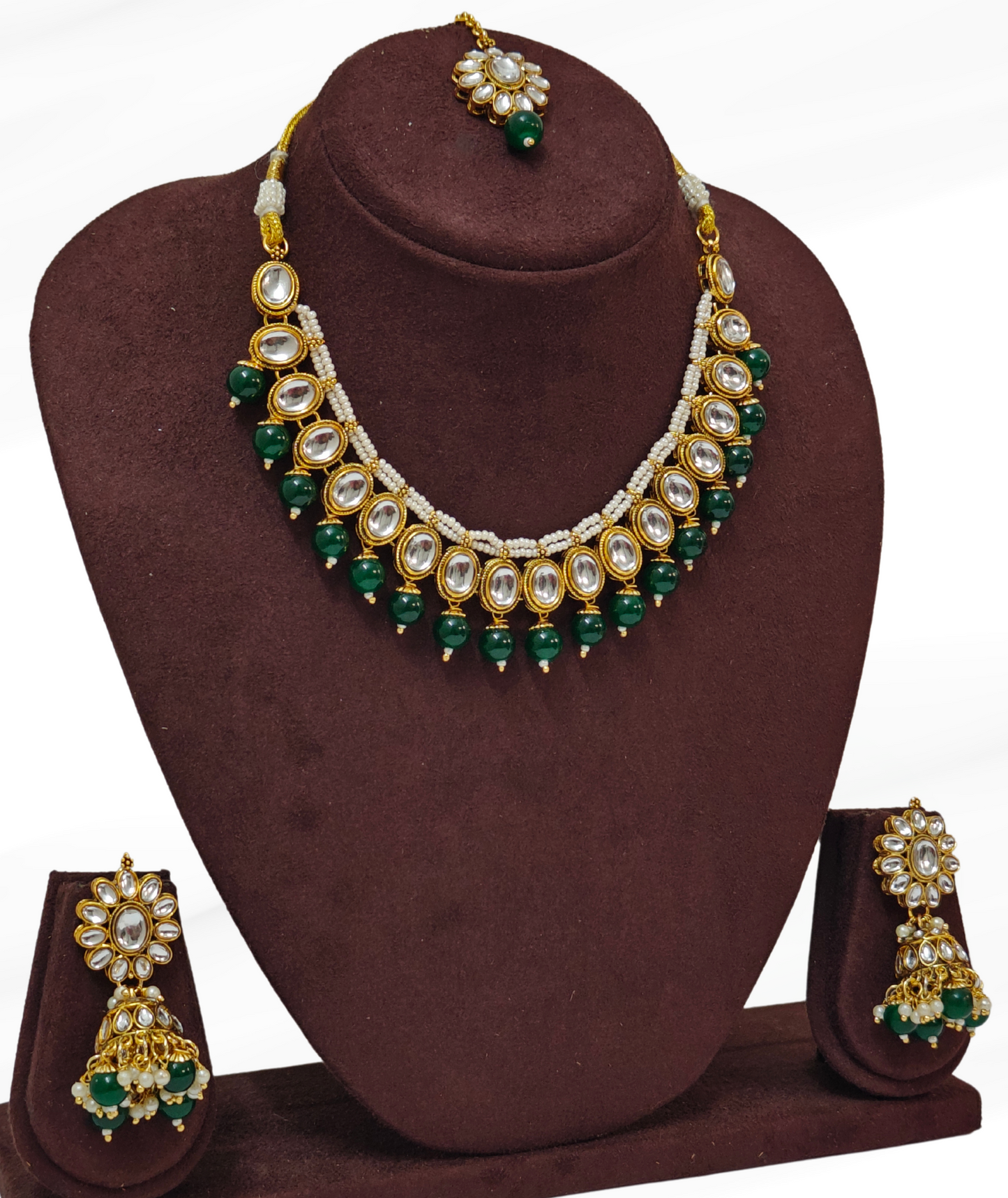 GREEN ALPANA JEWELLERY SET