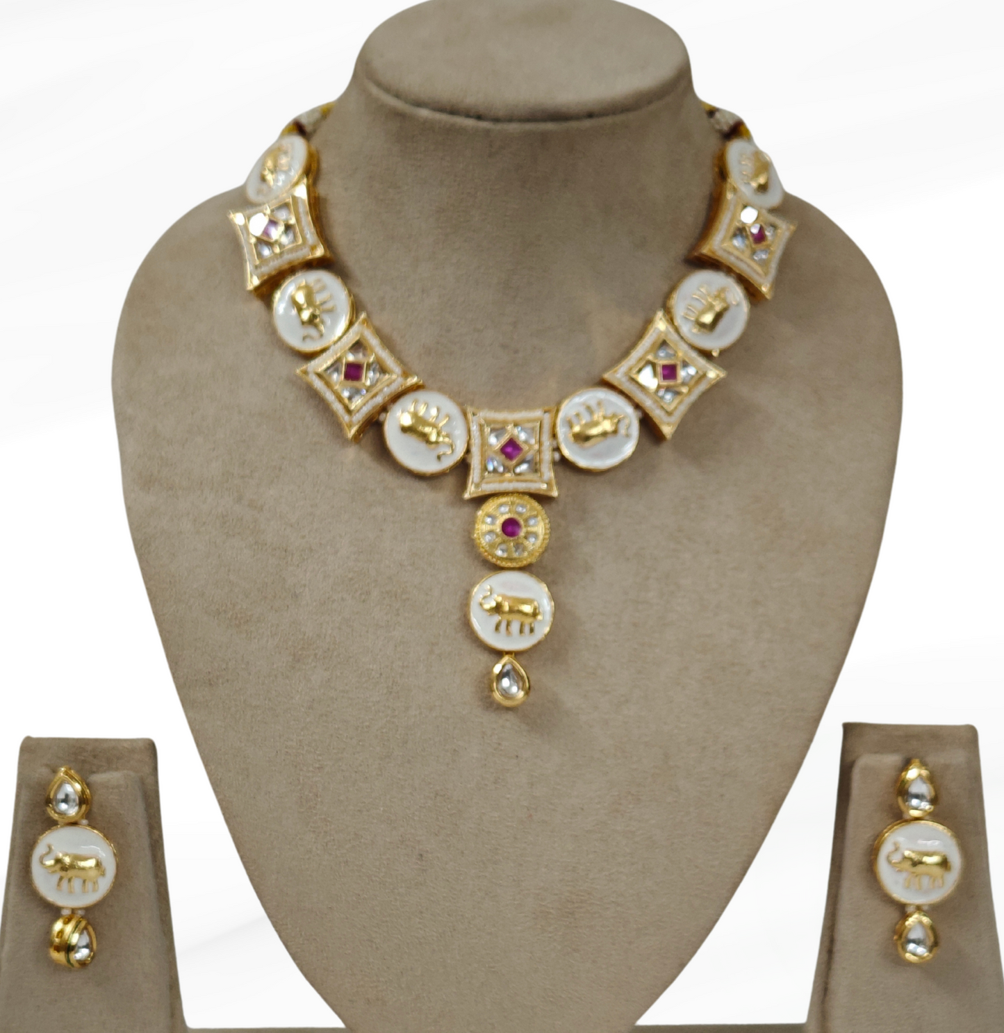 RUBY PINK NANDINI JEWELLERY SET