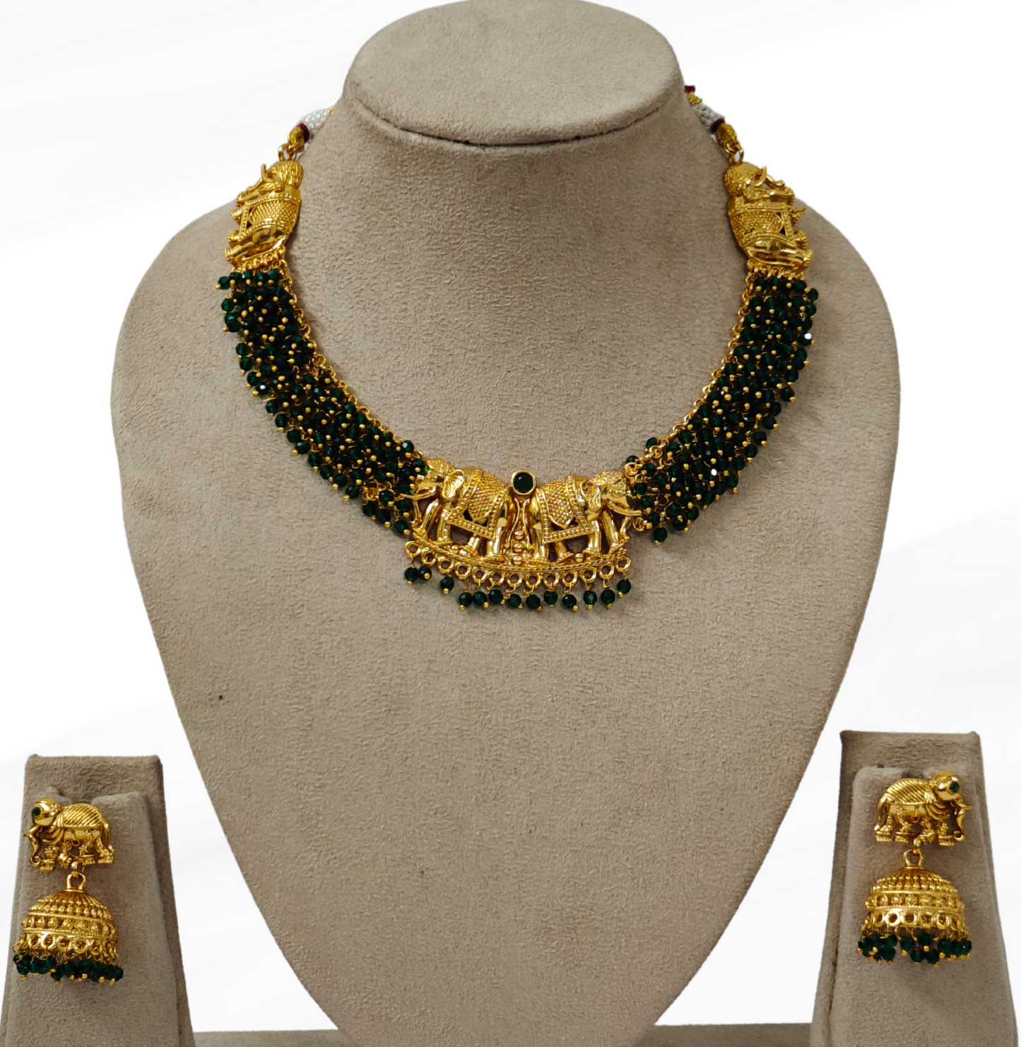 GREEN ISHIRA JEWELLERY SET