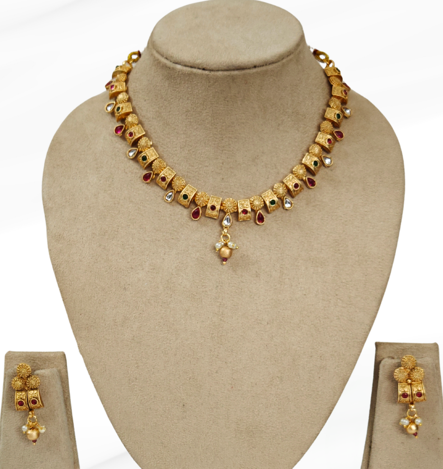 MULTICOLOR RITHANYAA RAJWADI JEWELLERY SET