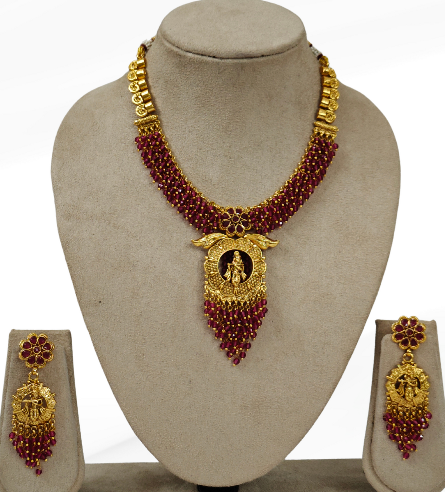 RUBY PINK PREETHA JEWELLERY SET