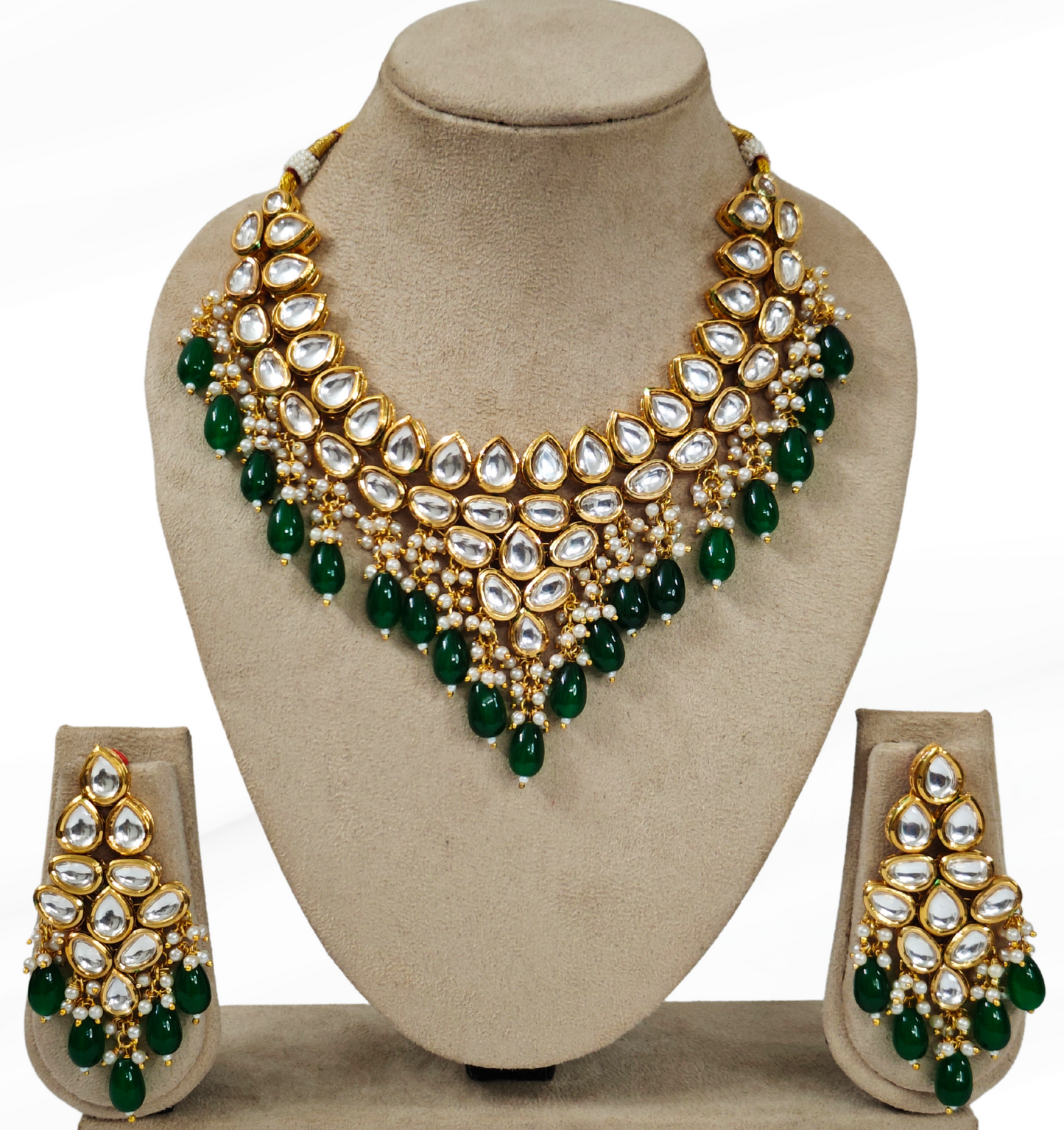 GREEN KSHIRSA KUNDAN JEWELLERY SET