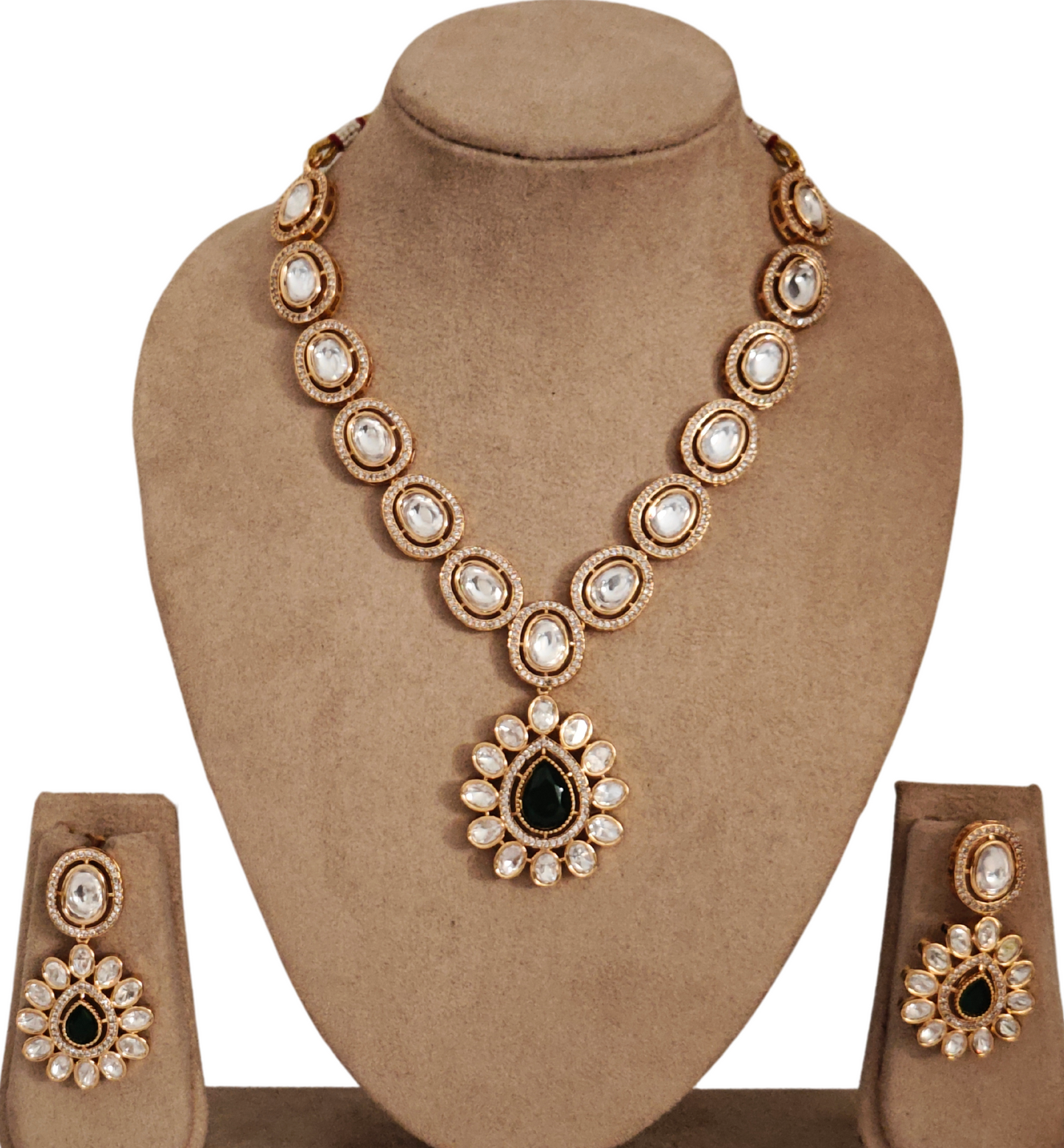 GREEN CHANDANA JEWELLERY SET