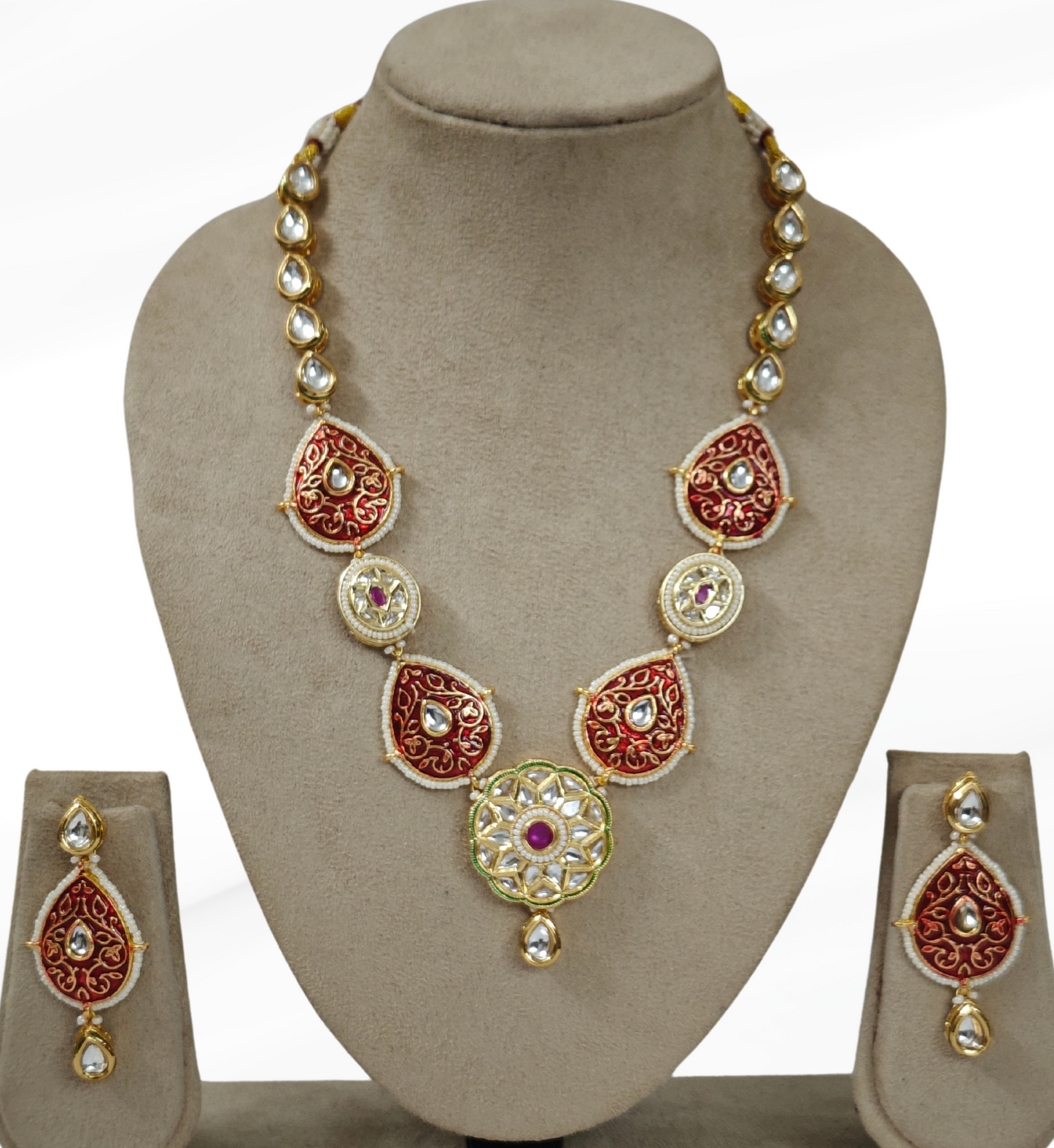 MAROON ADIRA JEWELLERY SET