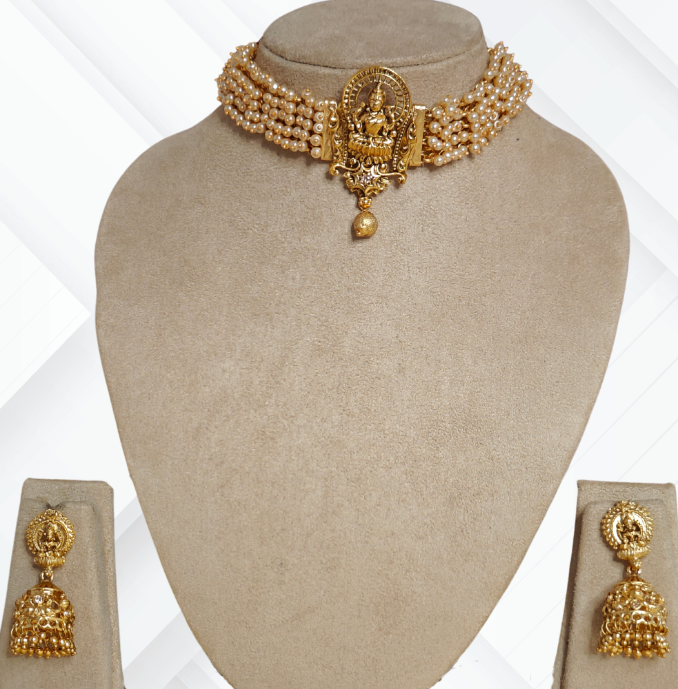 WHITE NIRVANA TEMPLE JEWELLERY SET