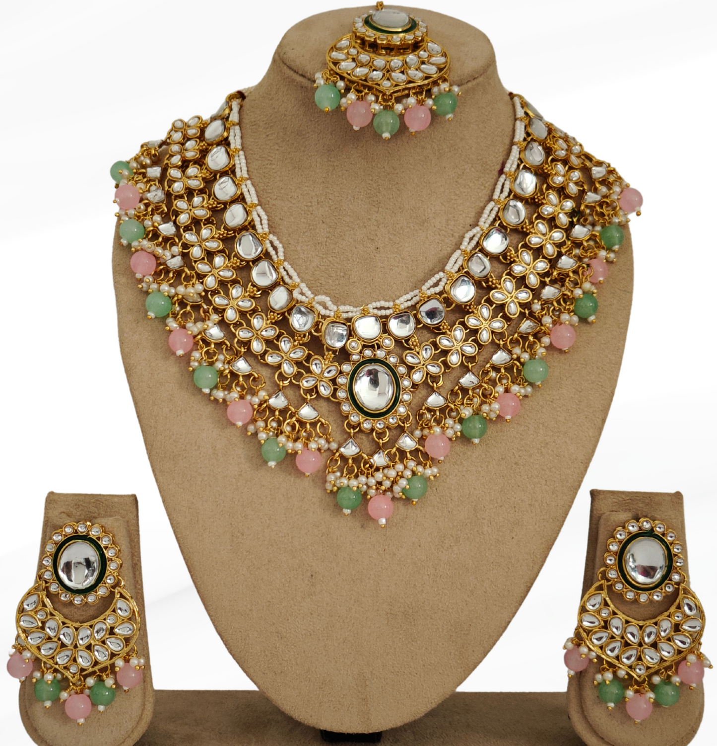 MINT AND PINK NIYATI JEWELLERY SET