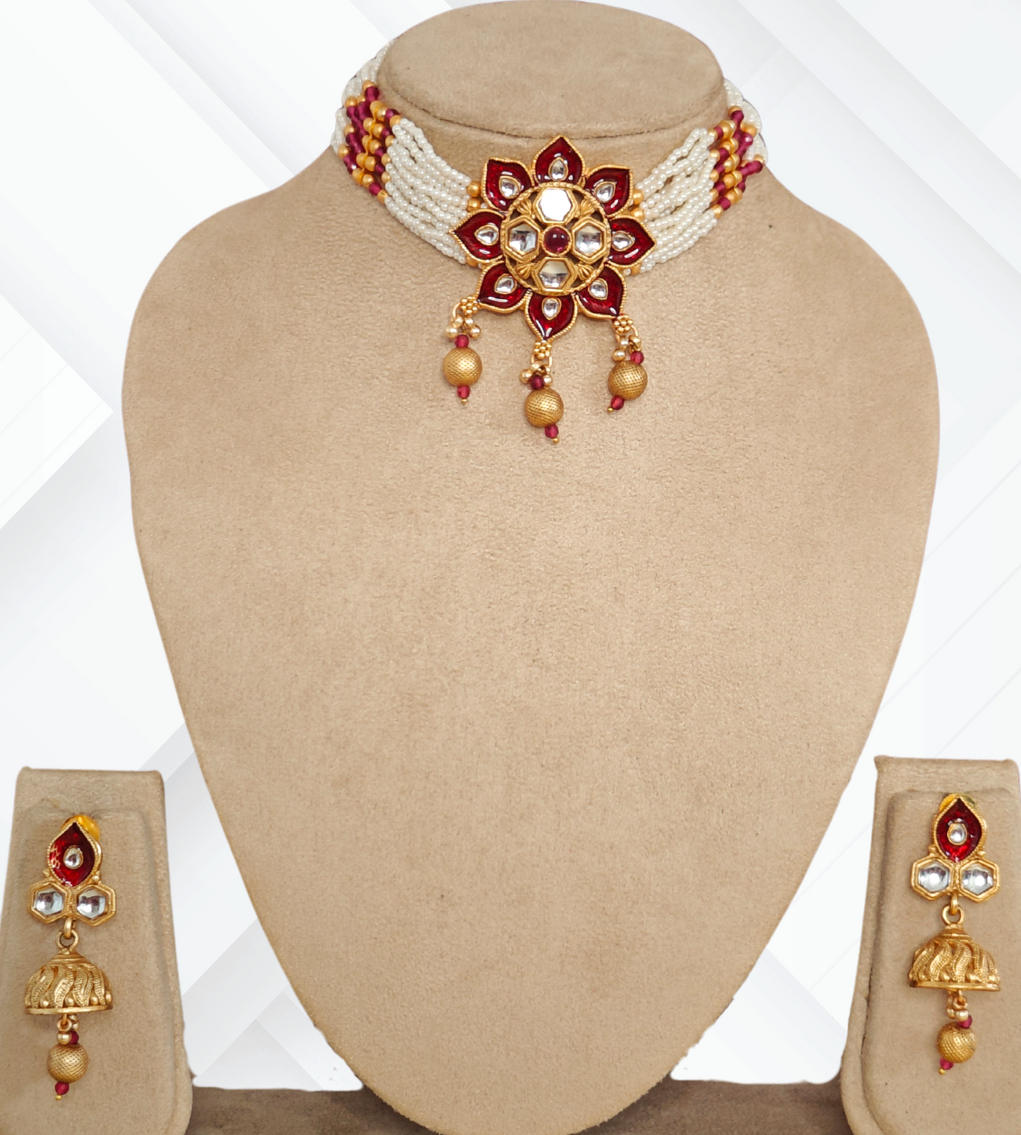 RUBY PINK KIAH JEWELLERY SET