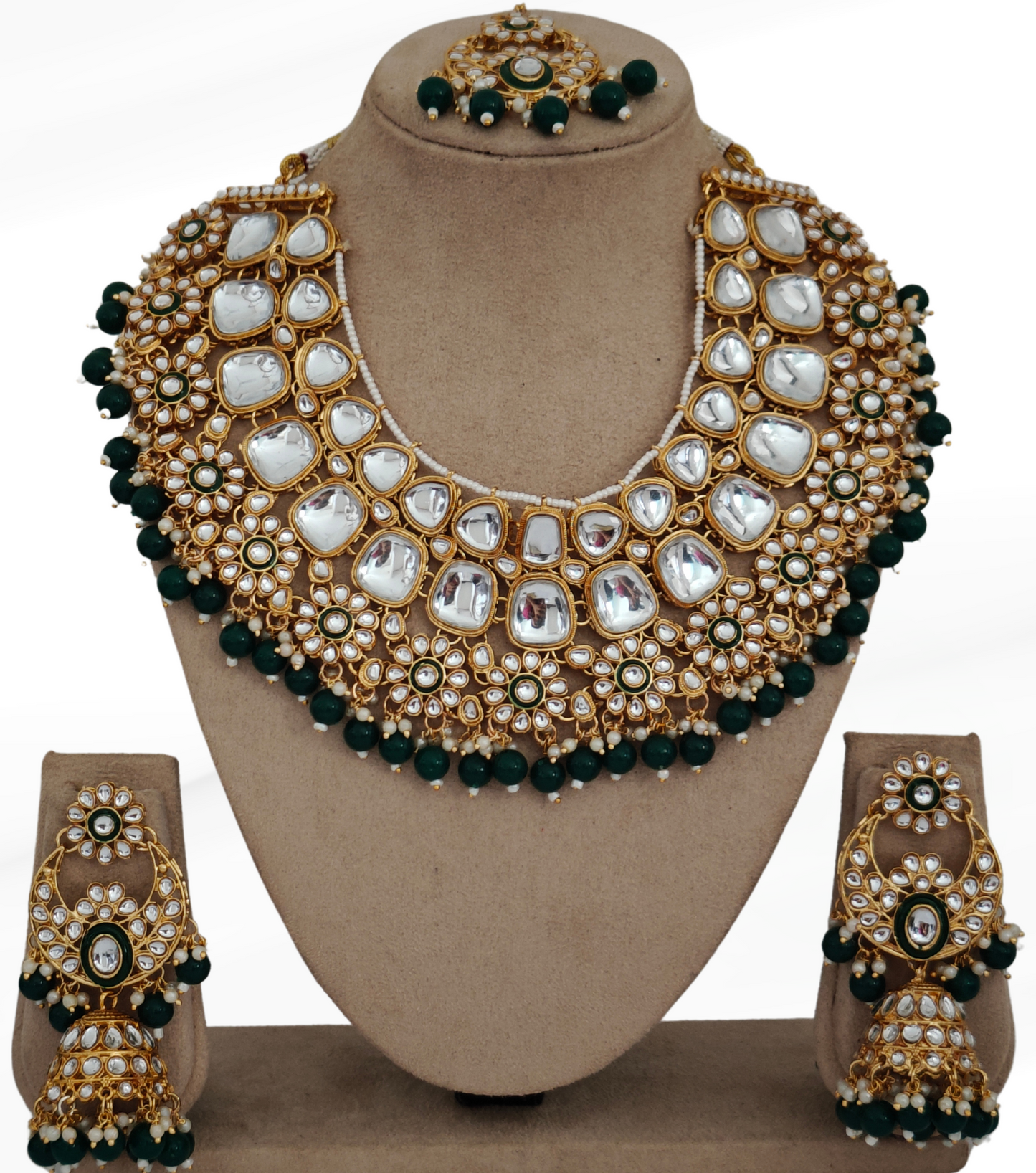 GREEN SHREENI JEWELLERY SET