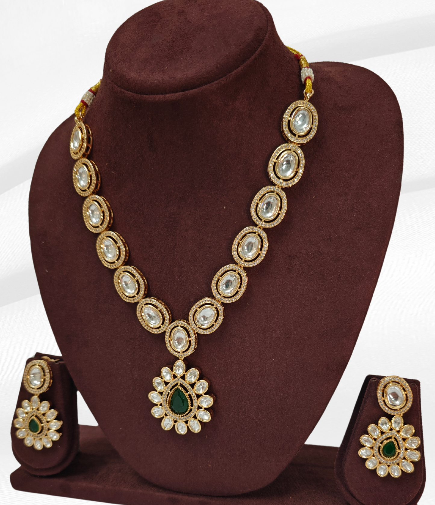 GREEN CHANDANA JEWELLERY SET