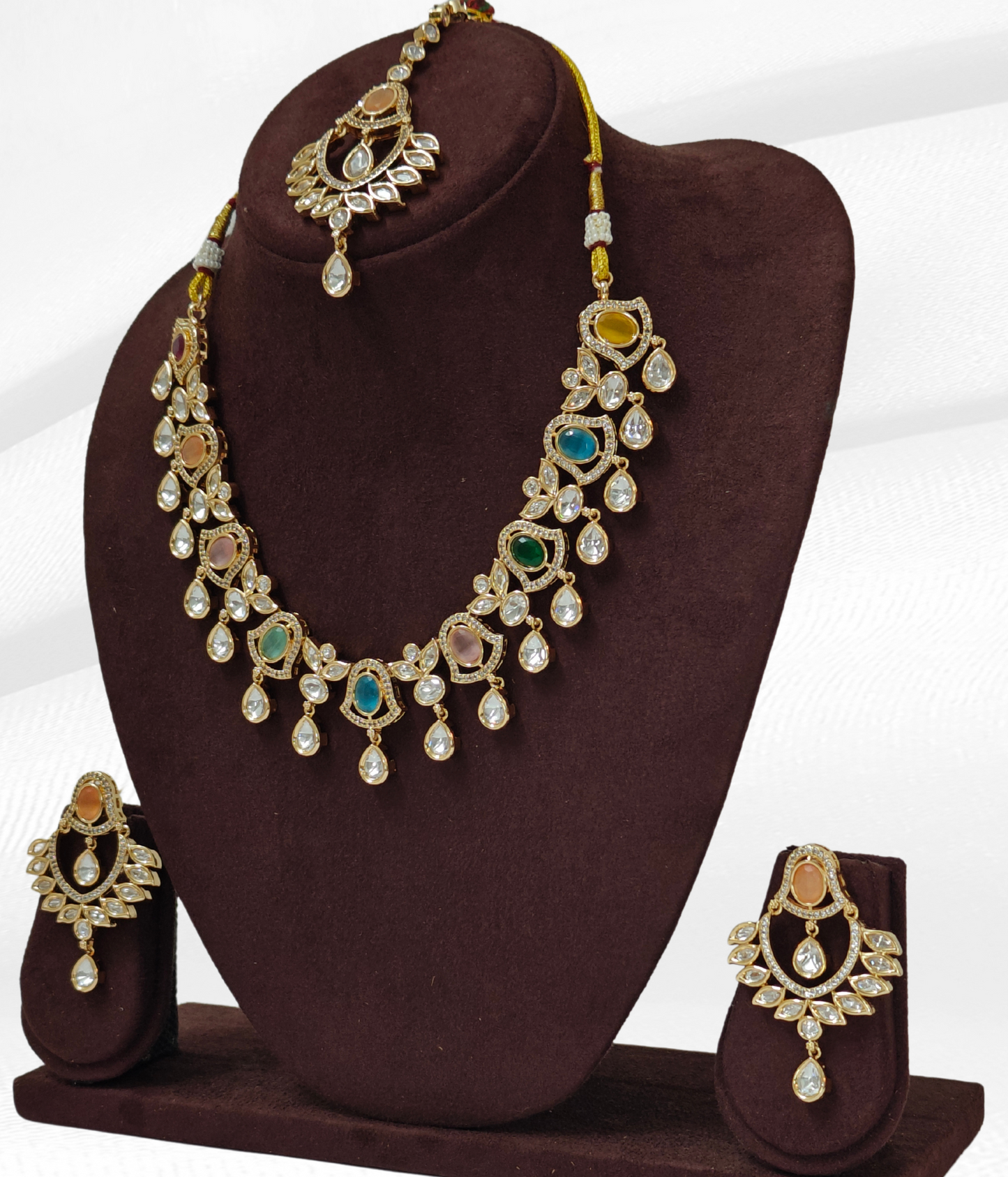 MULTICOLOR DISHA KUNDAN JEWELLERY SET