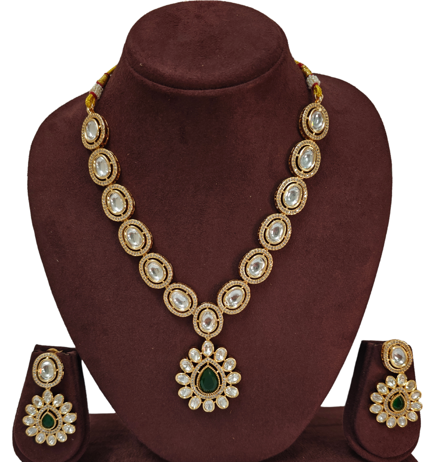 GREEN CHANDANA JEWELLERY SET