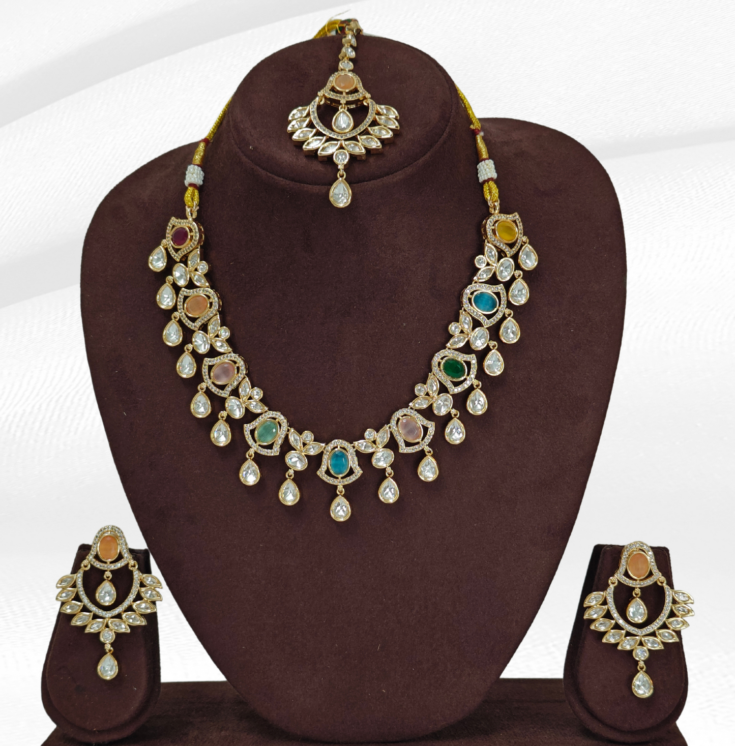 MULTICOLOR DISHA KUNDAN JEWELLERY SET